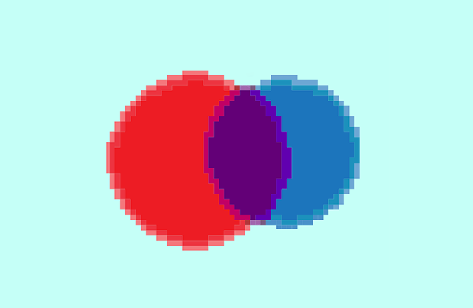 Exemplo da pixelização aproximada de um arquivo raster.
