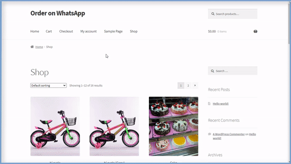 Encomende no WhatsApp com o WooCommerce no WordPress